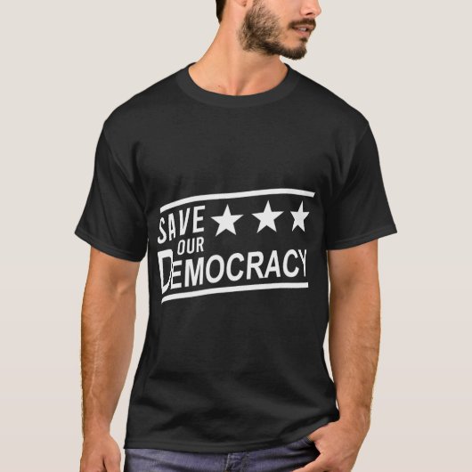 我救々の民主主義アンチトランプの抗議 Tシャツ (正面)
