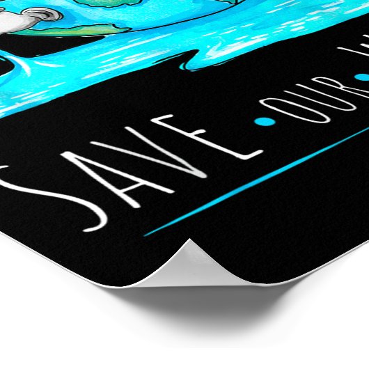 我救々の水地球の日きれいな水の保全 ポスター (角)