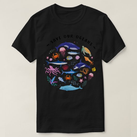 我救々の海の海の海の生き物の海の動物プロ Tシャツ (デザイン正面)
