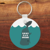 我救々の海洋環境芸術クジラ キーホルダー (正面)