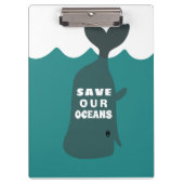 我救々の海洋環境芸術クジラ クリップボード (正面)