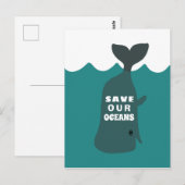 我救々の海洋環境芸術クジラ ポストカード (正面/裏面)