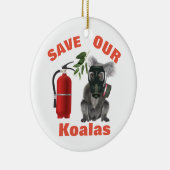 我救らのコアラが焚き火を消せ セラミックオーナメント (右)