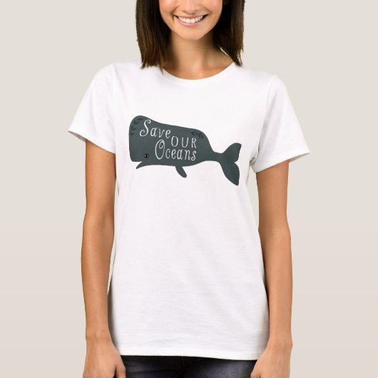 我救らの海洋の環境鯨 Tシャツ (正面)