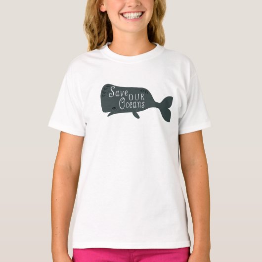 我救らの海洋の環境鯨 Tシャツ (正面)