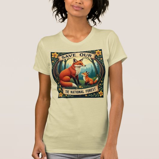 我救国パークスキツネ Tシャツ (正面)