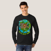 我救家の動物の地球の日の惑星記念日 Tシャツ (正面フル)