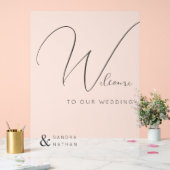 我澄ん々のサインに結婚シック歓迎 アクリルサイン (ウェディング)