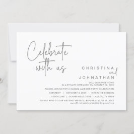 我祝々と共に結婚の駆け落ちパーティー 招待状