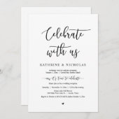 我結婚々と共祝にの駆け落ち 招待状 (正面/裏面)