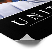 我統一された々の立場:感動的引用文 ポスター (角)