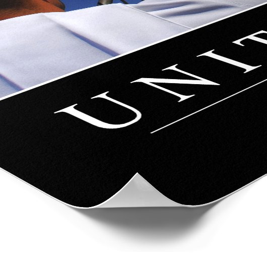 我統一された々の立場:感動的引用文 ポスター (角)