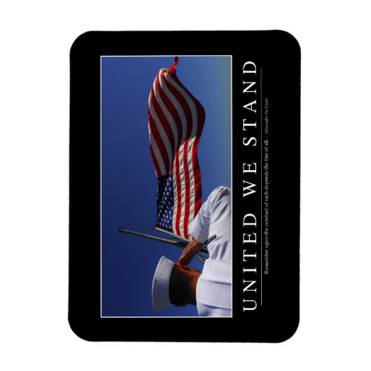 我統一された々の立場:感動的引用文 マグネット (縦)