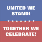 我統一された々は共にアメリカ祝国旗を掲げる シール (正面)
