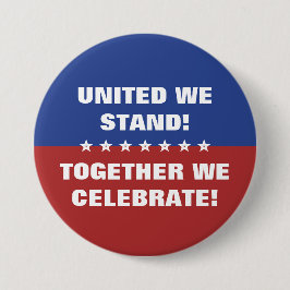 我統一された々は共にアメリカ祝国旗を掲げる 缶バッジ
