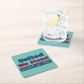 我統一された々は立つ スクエアペーパーコースター (インサイチュ)