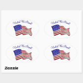 我統一された々は立つ 楕円形シール (シート)