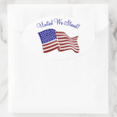 我統一された々は立つ 楕円形シール (バッグ)