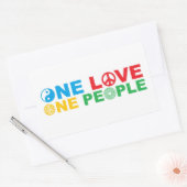 我統一された々は立つ 長方形シール (封筒)