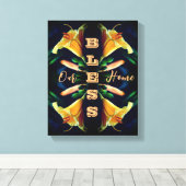 我賛美家ゆり花抽象芸術 キャンバスプリント (インサイチュ (ウッドフロア))