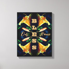 我賛美家ゆり花抽象芸術 キャンバスプリント