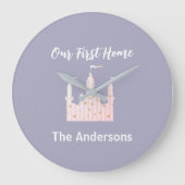 我魅力的々の最初のホームキャッスル ラージ壁時計 (正面)