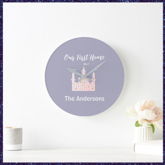 我魅力的々の最初のホームキャッスル ラージ壁時計