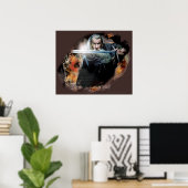 戦いで剣を持つガンダルフ ポスター (ホームオフィス)