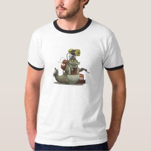 戦いのわにワイシャツ Tシャツ