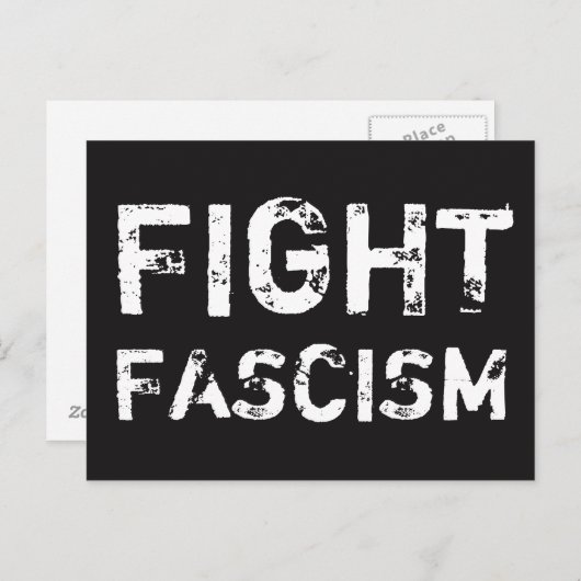 戦いのファシズムの社会正義の郵便はがき ポストカード (正面/裏面)