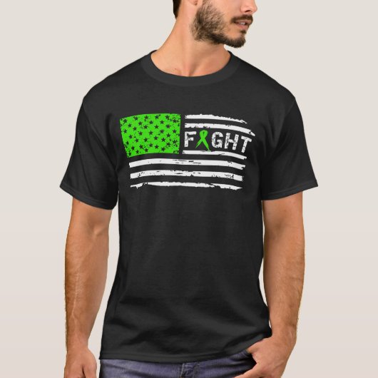戦いのリンパ腫の蟹座の米国旗のヴィンテージ Tシャツ (正面)