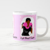 戦いの乳癌の   専門のマグ ジャンボコーヒーマグカップ (右)