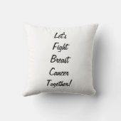 戦いの乳癌の    装飾用クッション、20x20 クッション (裏面)