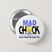 戦いの前立腺癌の気違いのひよこ 缶バッジ (正面&裏面)