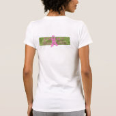 戦いの勝利迷彩柄のリボンのチームは行きます Tシャツ (裏面)