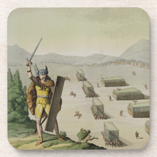 戦いの古代ケルト人かGauls、c.1800-18 (colou コースター (正面)