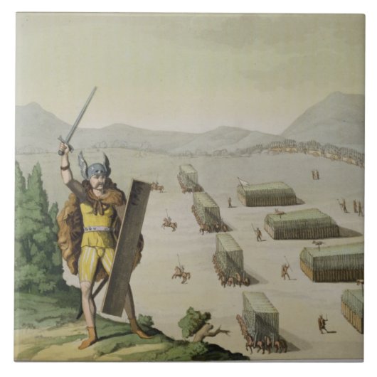 戦いの古代ケルト人かGauls、c.1800-18 (colou タイル (正面)