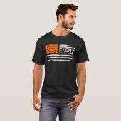 戦いの多発性硬化の米国旗のヴィンテージ Tシャツ (正面フル)