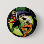 戦いの岬が付いている緑のランタン 缶バッジ (正面)