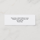 戦いの幼年期の蟹座 スキニー名刺 (裏面)