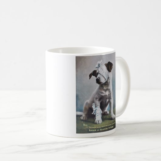 戦いの後のジャックラッセルテリア コーヒーマグカップ (正面右)