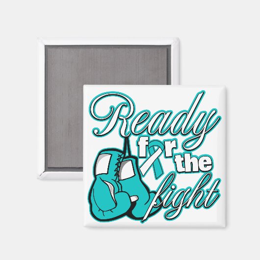 戦いの準備ができている子宮頸がん手袋 マグネット (正面/裏面)