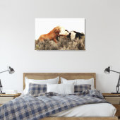 戦いの野生の牡馬 キャンバスプリント (インサイチュ (寝室))