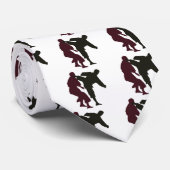 戦いの間の軍芸術家のシルエット ネクタイ (ロール)