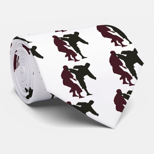 戦いの間の軍芸術家のシルエット ネクタイ (ロール)
