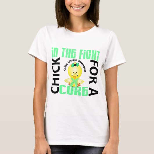 戦いのCeliac病気のひよこ Tシャツ (正面)