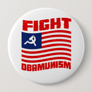 戦いのObamunismの赤 缶バッジ