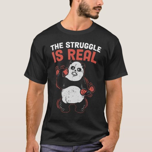 戦いはパンダ実在だ Tシャツ (正面)