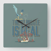 戦いはロードラ実在ンナ™とWile E. Coyote スクエア壁時計 (正面)