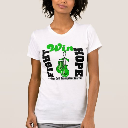 戦いは勝利幹細胞の移植の戦士を信じます Tシャツ (正面)